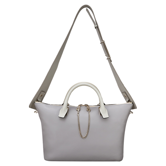 CHLOE(USED)베일리 램스킨 그레이 토트백