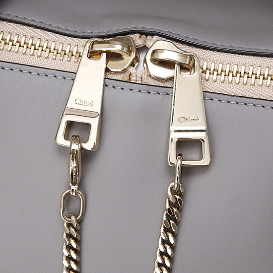 CHLOE(USED)베일리 램스킨 그레이 토트백