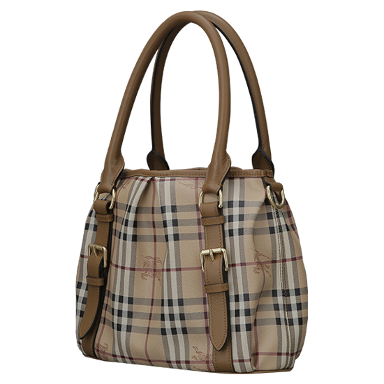 BURBERRY(USED)노바체크 PVC 토트겸 숄더백
