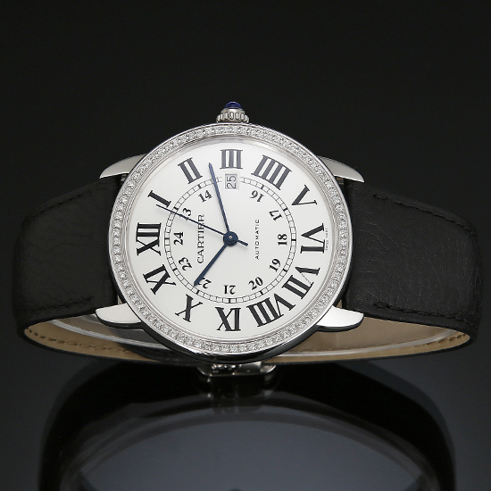 CARTIER(USED) 롱드솔로 스틸 다이아베젤 XL