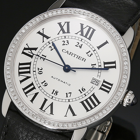 CARTIER(USED) 롱드솔로 스틸 다이아베젤 XL