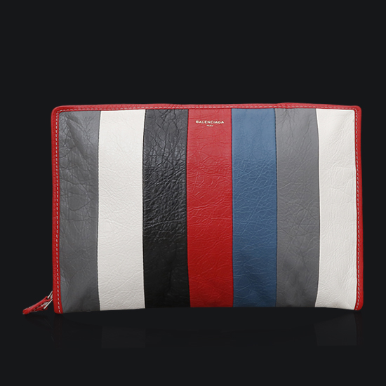 BALENCIAGA(USED) 바자르 클러치 스트라이프