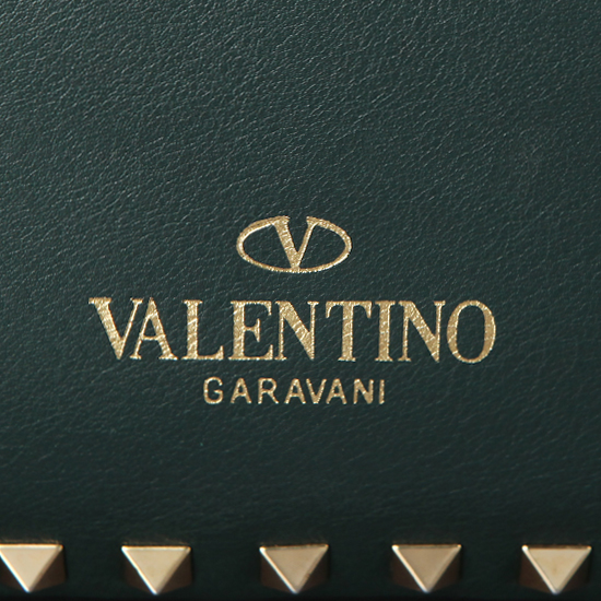 VALENTINO(USED)락스터드 그린 숄더백