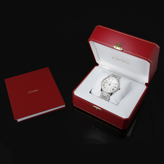 CARTIER(USED) 롱드솔로 스틸 다이아베젤 XL