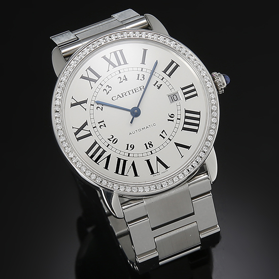 CARTIER(USED) 롱드솔로 스틸 다이아베젤 XL