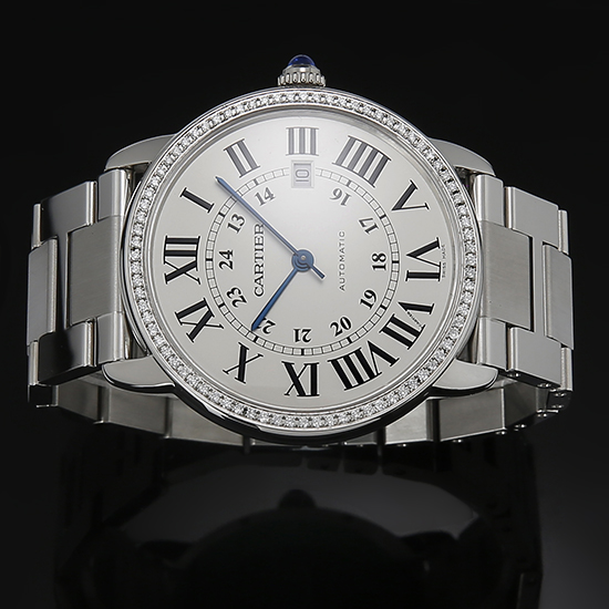 CARTIER(USED) 롱드솔로 스틸 다이아베젤 XL