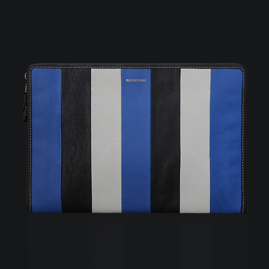 BALENCIAGA(USED)바자르 클러치 스트라이프