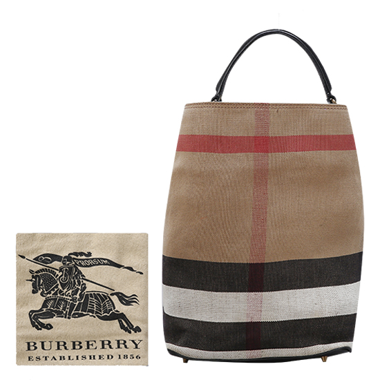 BURBERRY(USED)애쉬비 캔버스 체크 호보백