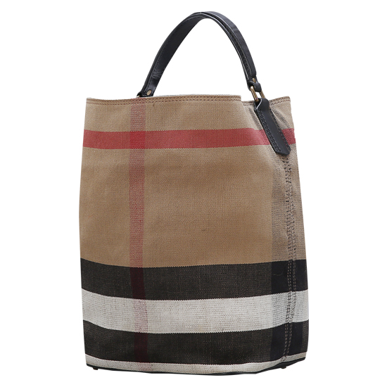 BURBERRY(USED)애쉬비 캔버스 체크 호보백