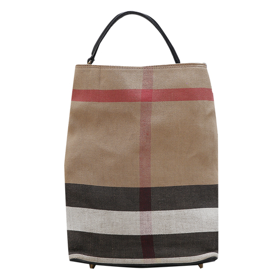 BURBERRY(USED)애쉬비 캔버스 체크 호보백
