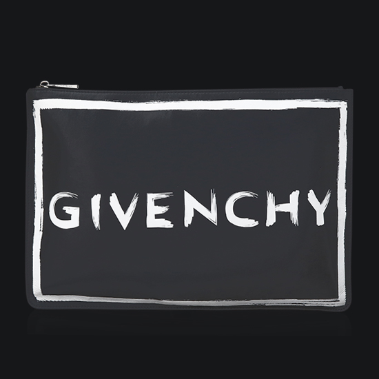 GIVENCHY(USED)블랙 레더 케이스