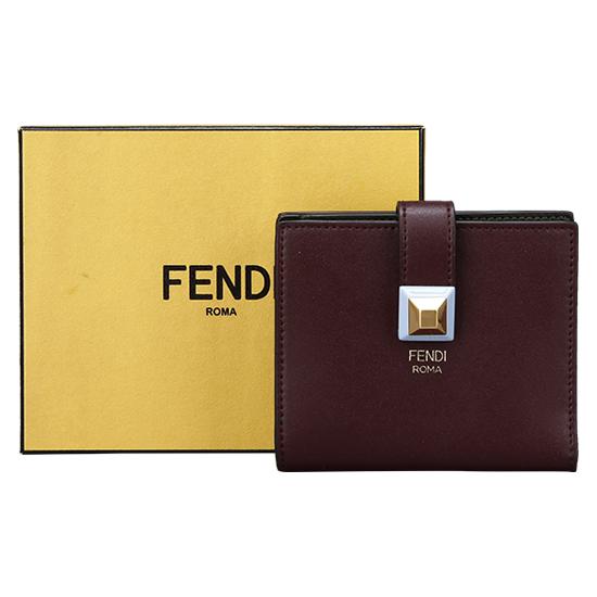 FENDI(USED)8M0386 스터드 컴팩트 반지갑