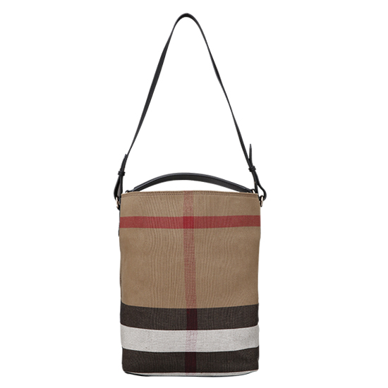 BURBERRY(USED)애쉬비 캔버스 체크 호보백