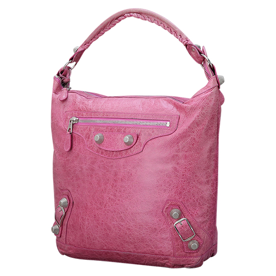 BALENCIAGA(USED)자이언트 핑크 호보백