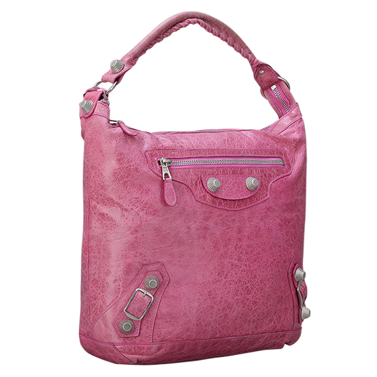 BALENCIAGA(USED)자이언트 핑크 호보백