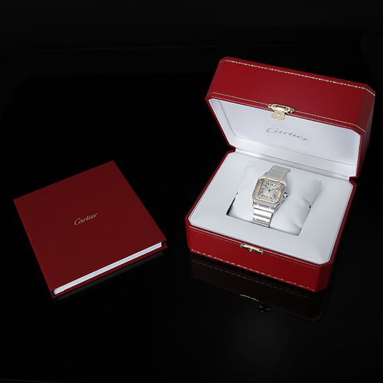 CARTIER(USED) 산토스 갈베 콤비 오토 라지