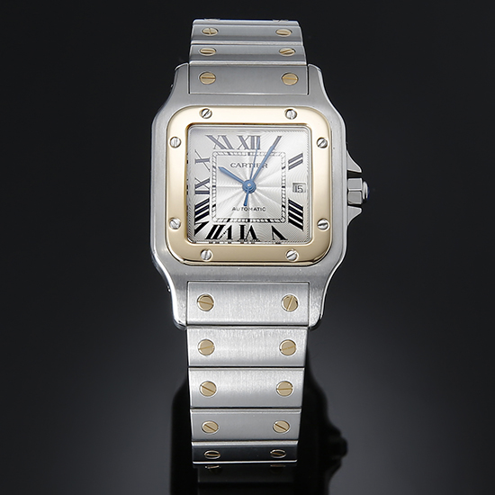 CARTIER(USED) 산토스 갈베 콤비 오토 라지