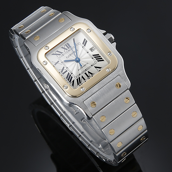 CARTIER(USED) 산토스 갈베 콤비 오토 라지