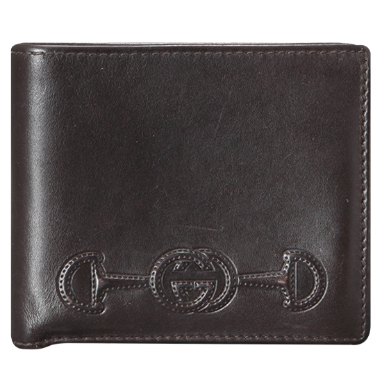 GUCCI(USED) 구찌 인터락킹 홀스빗 브라운 반지갑