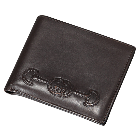 GUCCI(USED) 구찌 인터락킹 홀스빗 브라운 반지갑