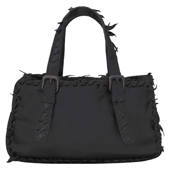 BOTTEGA VENETA(USED)램스킨 블랙 토트백