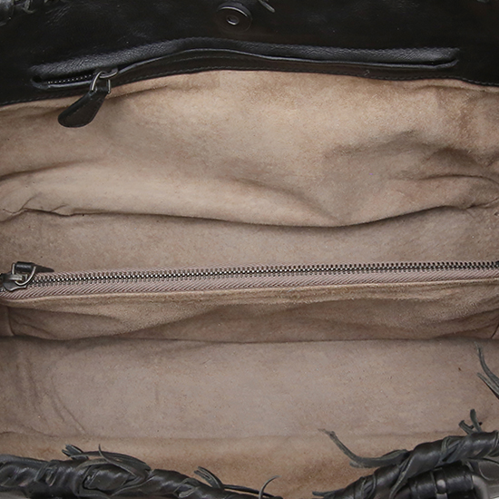 BOTTEGA VENETA(USED)램스킨 블랙 토트백