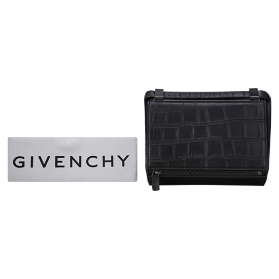 GIVENCHY(USED)판도라 박스 엘리게이터 스킨 블랙 미