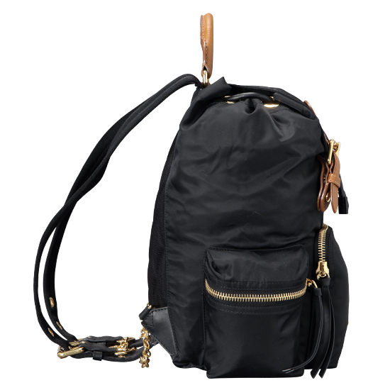 BURBERRY(USED)테크니컬 블랙 나일론 가죽 럭색 백팩