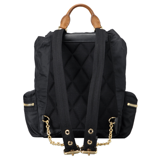 BURBERRY(USED)테크니컬 블랙 나일론 가죽 럭색 백팩