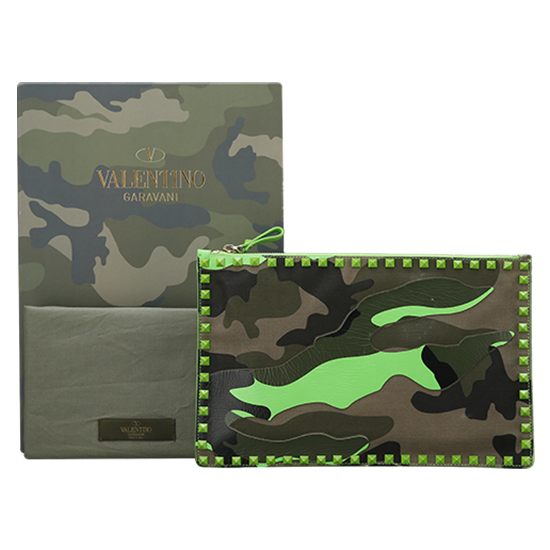 VALENTINO(USED)락스터드 밀리터리 클러치