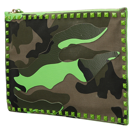 VALENTINO(USED)락스터드 밀리터리 클러치