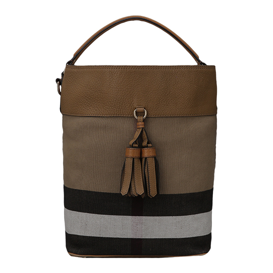 BURBERRY(USED)애쉬비 캔버스 체크 호보백