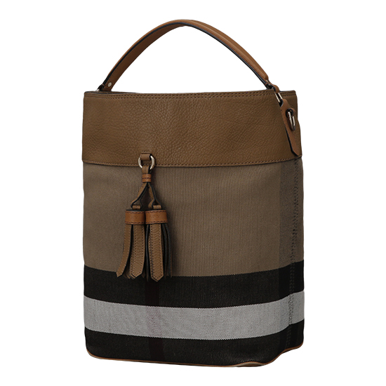 BURBERRY(USED)애쉬비 캔버스 체크 호보백