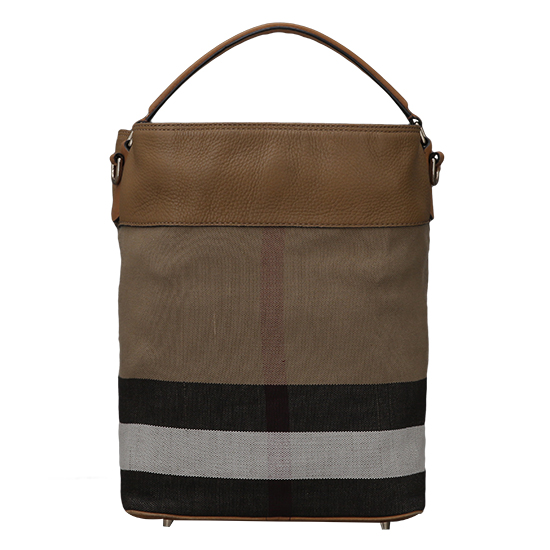BURBERRY(USED)애쉬비 캔버스 체크 호보백