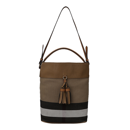 BURBERRY(USED)애쉬비 캔버스 체크 호보백