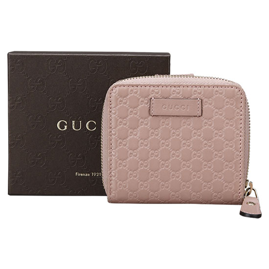 GUCCI(USED) 구찌 마이크로 씨마 핑크 반지갑