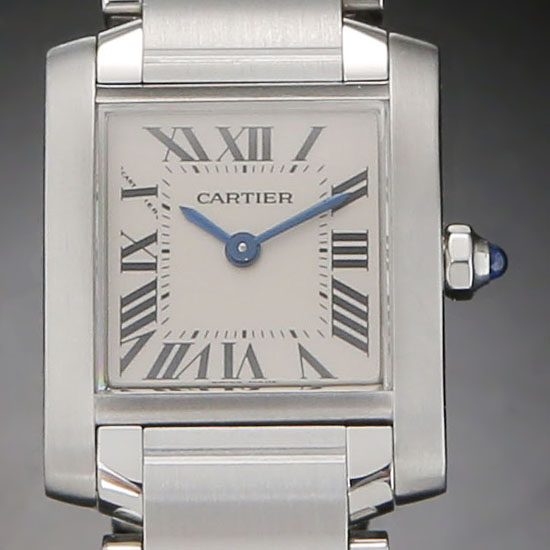 CARTIER(USED)탱크 프랑세스 스틸 스몰