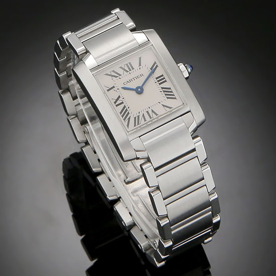 CARTIER(USED)탱크 프랑세스 스틸 스몰