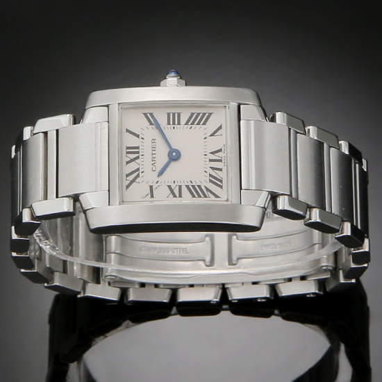 CARTIER(USED)탱크 프랑세스 스틸 스몰