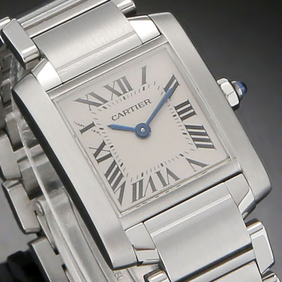CARTIER(USED)탱크 프랑세스 스틸 스몰