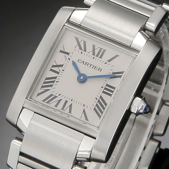 CARTIER(USED)탱크 프랑세스 스틸 스몰