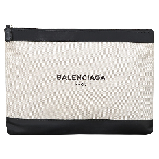 BALENCIAGA(USED)투톤 패브릭 클러치백