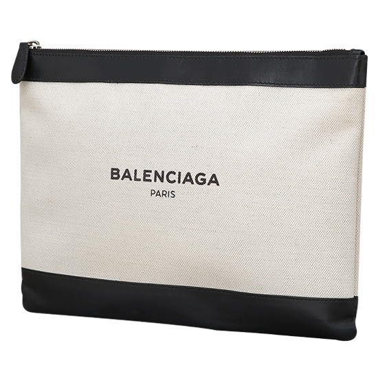 BALENCIAGA(USED)투톤 패브릭 클러치백