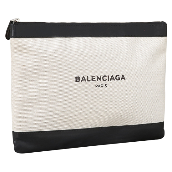 BALENCIAGA(USED)투톤 패브릭 클러치백