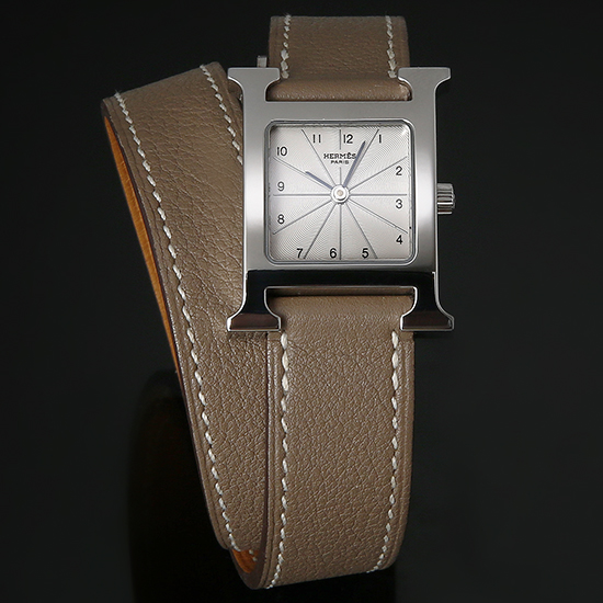 HERMES(USED) 에르메스 H아워 은장 더블 스트랩