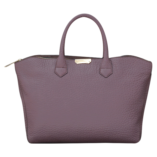 BURBERRY(USED)퍼플 레더 토트겸 숄더백