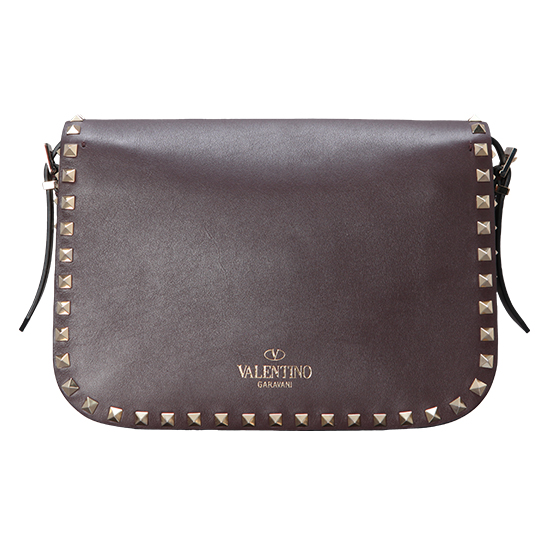 VALENTINO(USED)락스터드 버건디 숄더백
