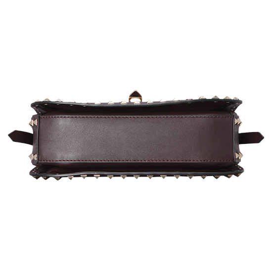 VALENTINO(USED)락스터드 버건디 숄더백