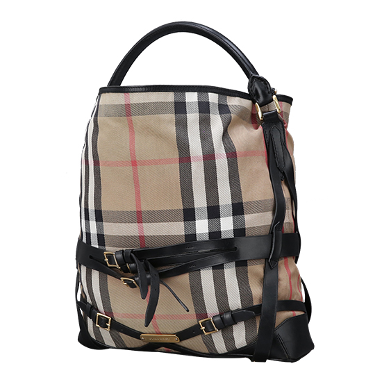 BURBERRY(USED)하우스 체크 트리밍 토트겸 숄더백