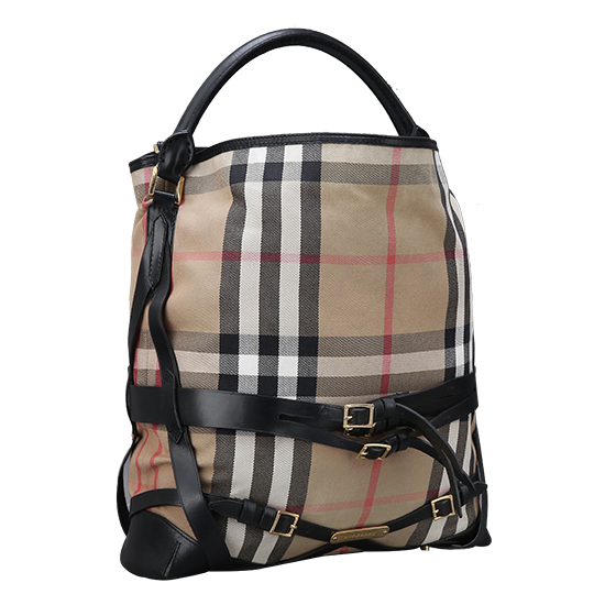 BURBERRY(USED)하우스 체크 트리밍 토트겸 숄더백
